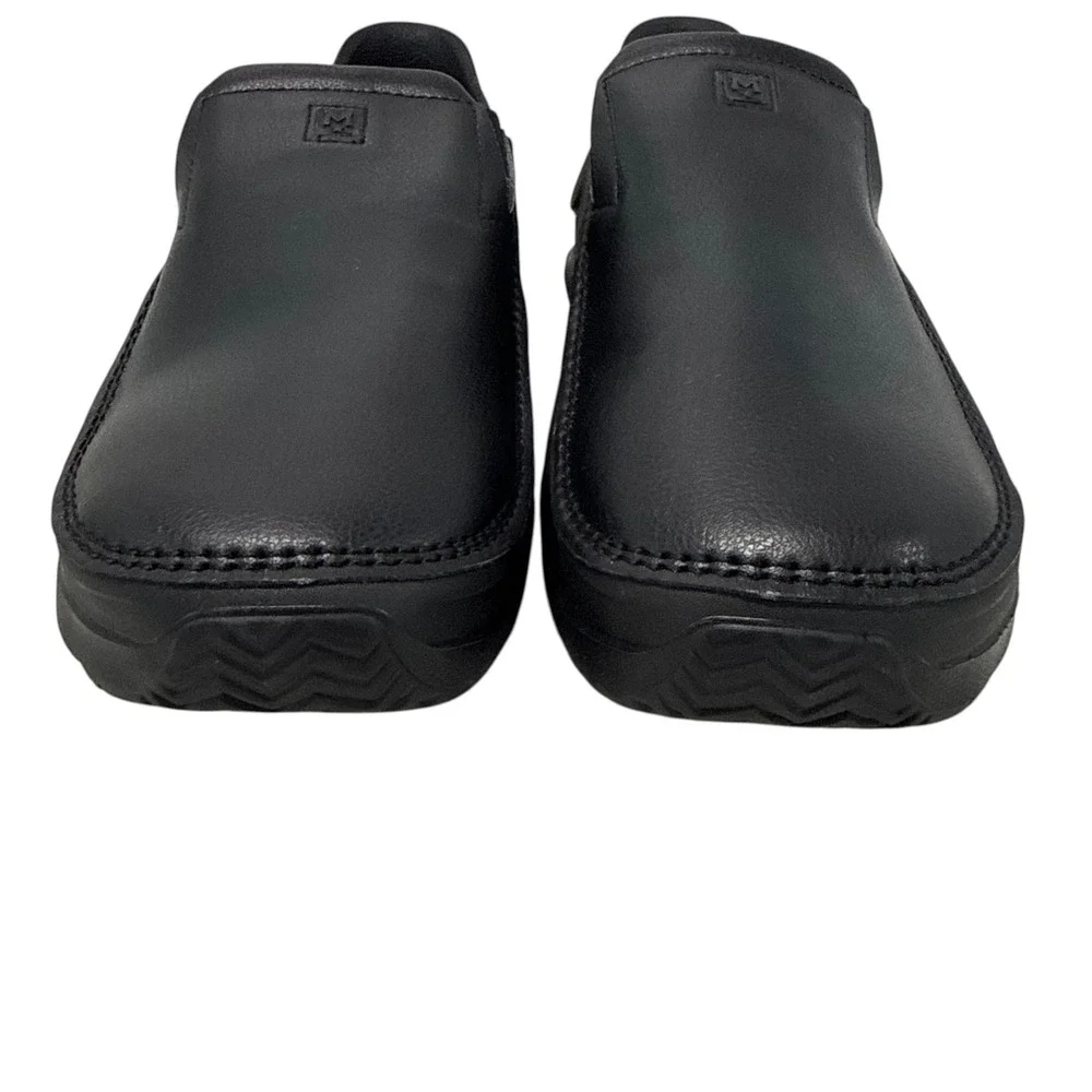 MOZO M22021 Sharkz II Mens 10 Slip Resistant Work Black Shoes For Crews Slip On